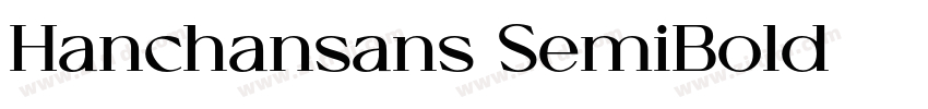 Hanchansans SemiBold字体转换